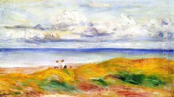 On A Cliff Oil Painting by Pierre Auguste Renoir