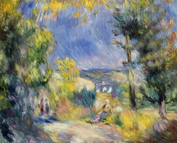 View Close To Antibes Oil Painting by Pierre Auguste Renoir