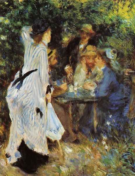 Under The Arbor At The Moulin De La Galette Oil Painting by Pierre Auguste Renoir