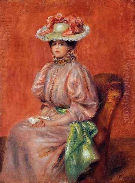 Seated Woman Oil Painting by Pierre Auguste Renoir