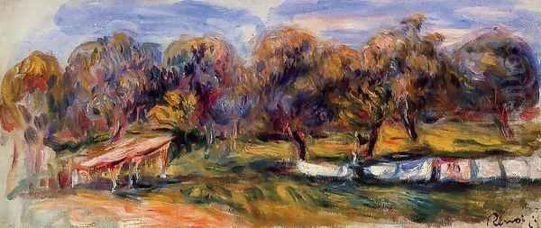 Landscape With Orchard Oil Painting by Pierre Auguste Renoir