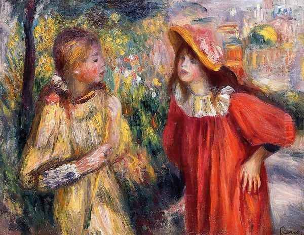 The Conversation Oil Painting by Pierre Auguste Renoir