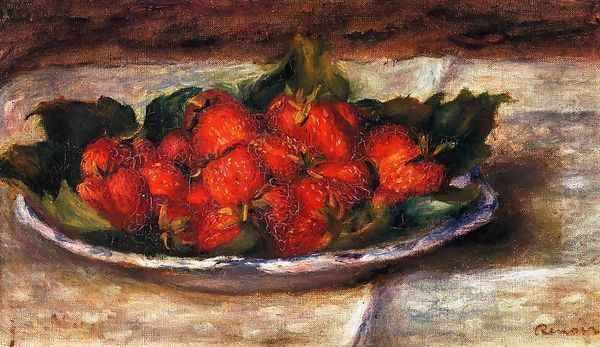 Still Life With Strawberries2 Oil Painting by Pierre Auguste Renoir