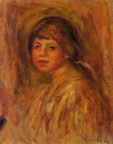 Head Of A Young Woman6 Oil Painting by Pierre Auguste Renoir