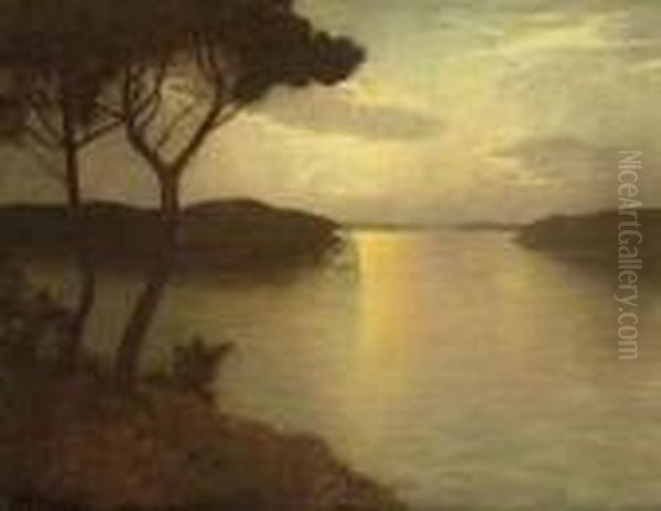 Harmonie Du Soir Oil Painting by Emile Rene Menard