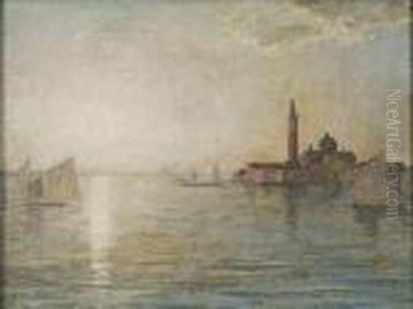 Vue De Venise Oil Painting by Emile Rene Menard