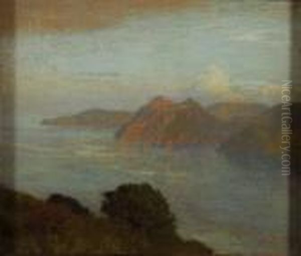  Rivage Du Var, Lumiere Doree  Oil Painting by Emile Rene Menard