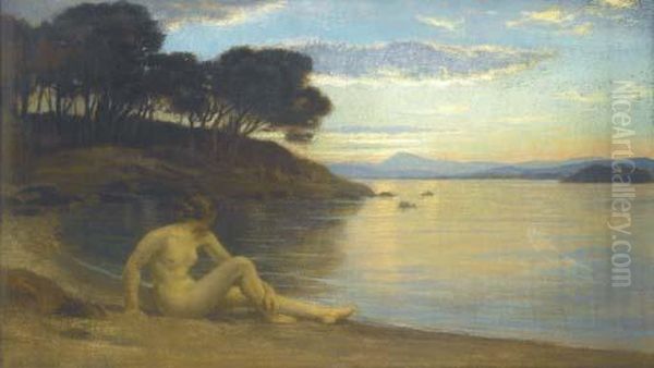 Reverie Au Crepuscule Oil Painting by Emile Rene Menard