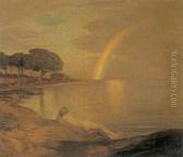 Rainbow Reverie Oil Painting by Emile Rene Menard