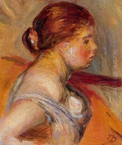 Head Of A Young Girl 4 Oil Painting by Pierre Auguste Renoir