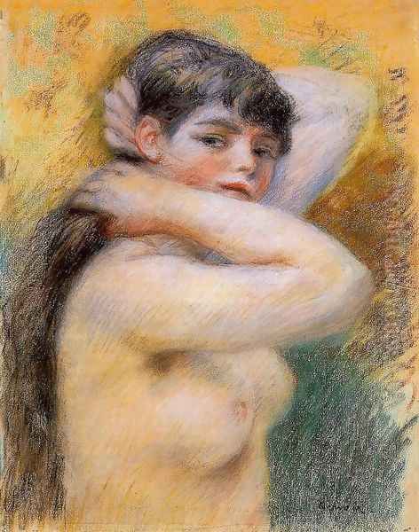 Young Woman At Her Toilette Oil Painting by Pierre Auguste Renoir