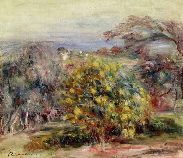 Landscape At Collettes Oil Painting by Pierre Auguste Renoir