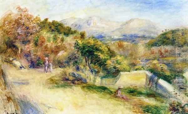 The View From Collettes Cagnes Oil Painting by Pierre Auguste Renoir