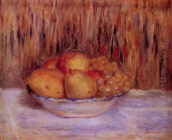 Still Life With Peaches And Grapes Oil Painting by Pierre Auguste Renoir