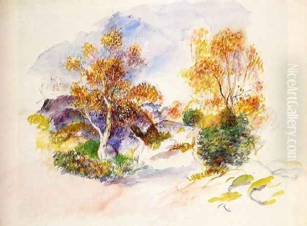 Landascape With Trees Oil Painting by Pierre Auguste Renoir