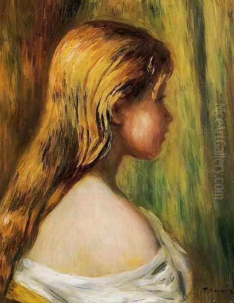 Head Of A Young Girl2 Oil Painting by Pierre Auguste Renoir