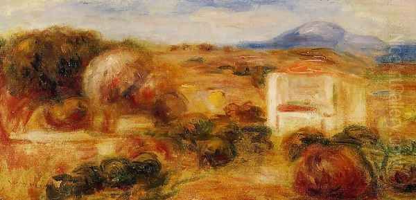 Landscape With White House Oil Painting by Pierre Auguste Renoir