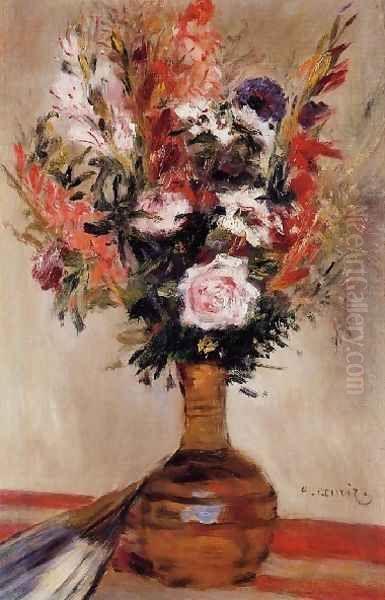 Roses In A Vase6 Oil Painting by Pierre Auguste Renoir