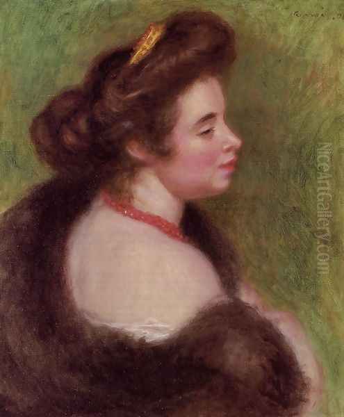 Madame Maurice Denis Nee Jeanne Boudot Oil Painting by Pierre Auguste Renoir