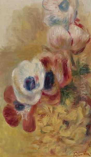 Anemones 2 Oil Painting by Pierre Auguste Renoir