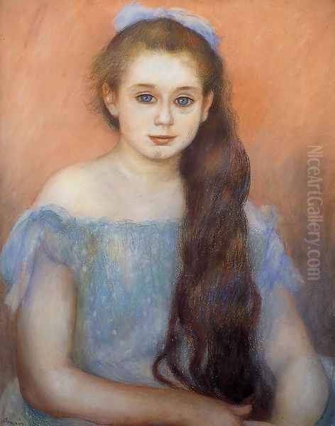 Portrait Of A Young Girl 5 Oil Painting by Pierre Auguste Renoir