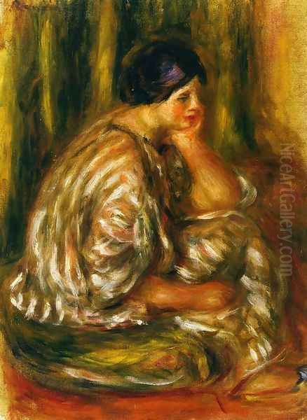 Woman In An Oriental Costume Oil Painting by Pierre Auguste Renoir