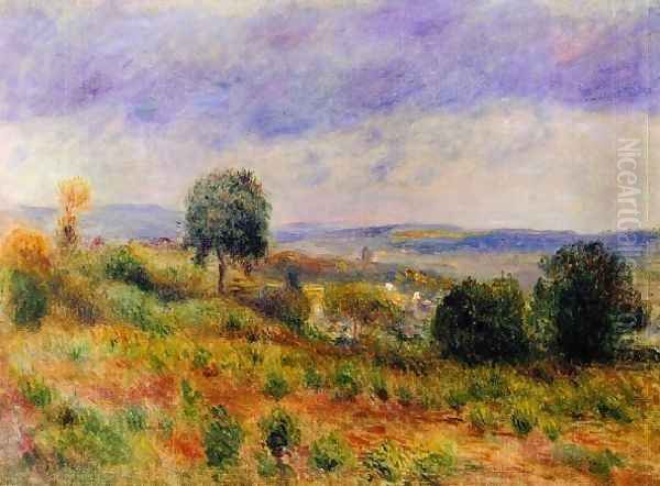 Landscape Auvers Sur Oise Oil Painting by Pierre Auguste Renoir