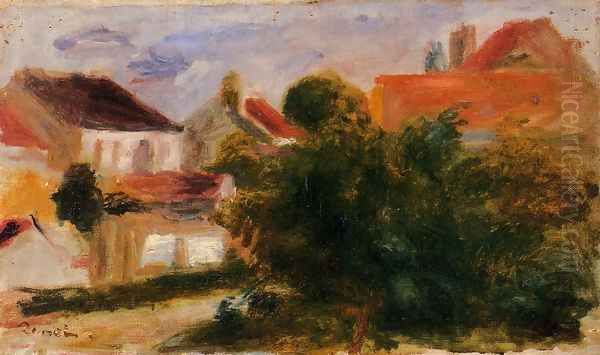 Landscape At Essoyes Oil Painting by Pierre Auguste Renoir