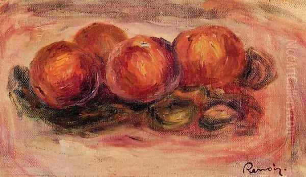 Peaches And Almonds Oil Painting by Pierre Auguste Renoir