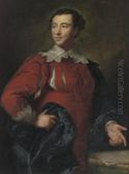 Portrait Of Charles Macdonnell Oil Painting by Anton Raphael Mengs