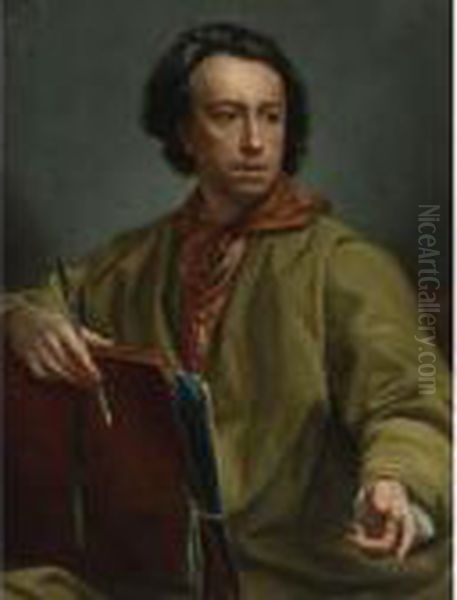 Self-portrait Of The Artist Oil Painting by Anton Raphael Mengs