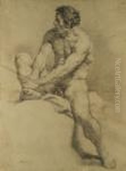 Academia De Desnudo Sentada. Oil Painting by Anton Raphael Mengs