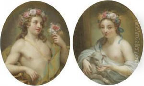 Pleasure; Innocence Oil Painting by Anton Raphael Mengs