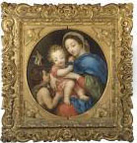 Vierge A L'enfant Avec Saint Jean-baptiste Oil Painting by Anton Raphael Mengs