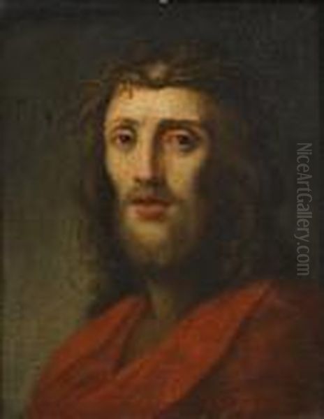 Christ As The Man Of Sorrows Oil Painting by Anton Raphael Mengs