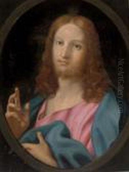 Christ Blessing Oil Painting by Anton Raphael Mengs