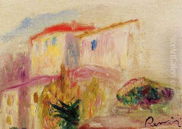 Le Poste At Cagnes (study) Oil Painting by Pierre Auguste Renoir