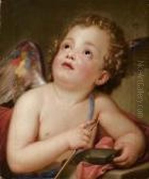 Amore Affila La Freccia Oil Painting by Anton Raphael Mengs