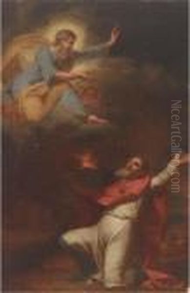 God Appearing In A Vision To A Prophet Oil Painting by Anton Raphael Mengs