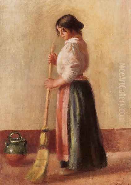 Sweeper Oil Painting by Pierre Auguste Renoir