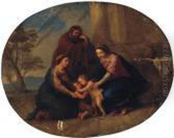 The Holy Family With Saint Elizabeth And The Infant Saint John Thebaptist Oil Painting by Anton Raphael Mengs