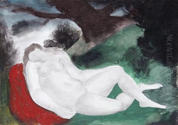 Sleeping Figure Oil Painting by Bernard Meninsky