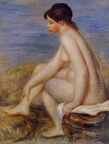 Seated Bather Oil Painting by Pierre Auguste Renoir