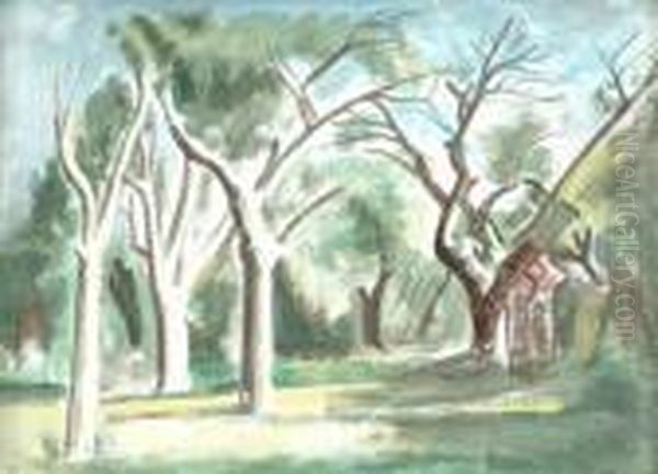 Cookham Dene Oil Painting by Bernard Meninsky