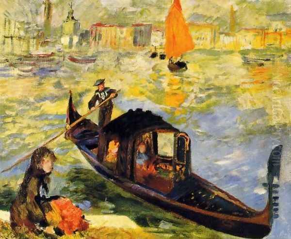 Venetian Gondola2 Oil Painting by Pierre Auguste Renoir