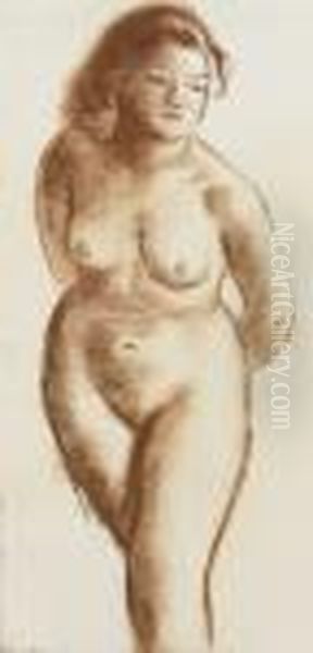 Nude Oil Painting by Bernard Meninsky