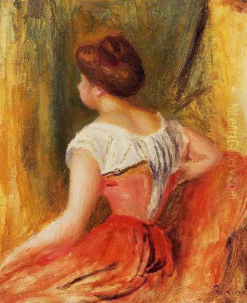 Seated Young Woman2 Oil Painting by Pierre Auguste Renoir