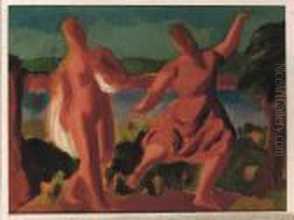 Two Bathers by Bernard Meninsky