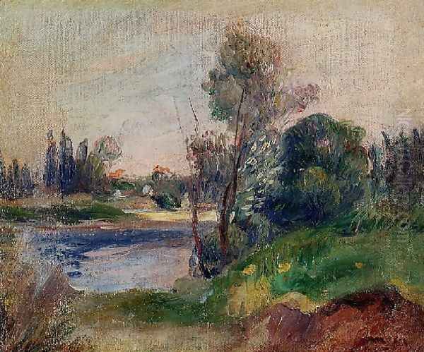 Banks Of The River Oil Painting by Pierre Auguste Renoir