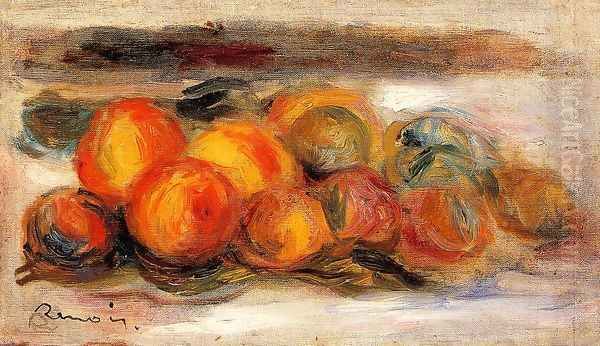 Still Life With Peaches3 Oil Painting by Pierre Auguste Renoir